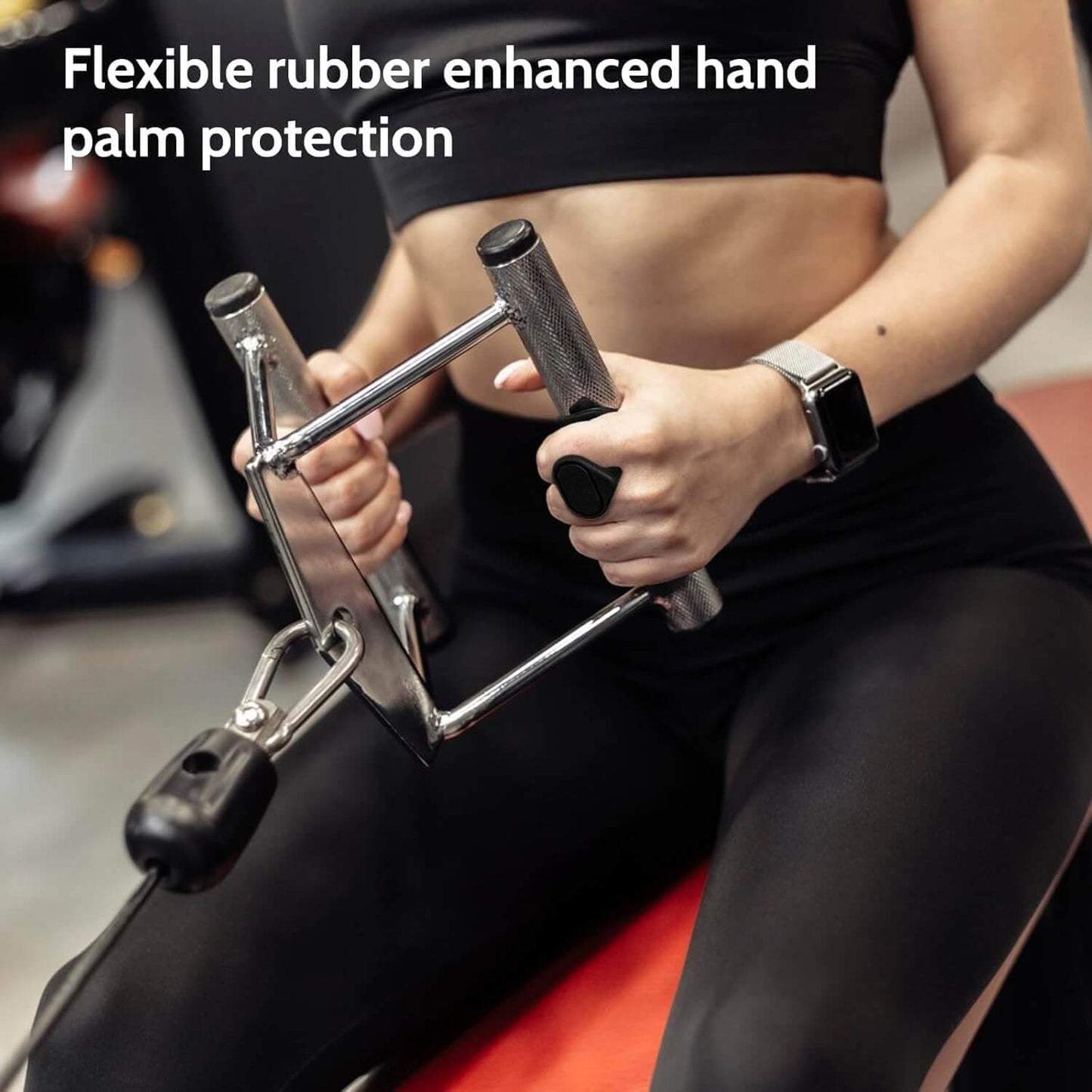 User demonstrating Herbionyx GripForce Training Pads for enhanced grip and palm protection during workout.