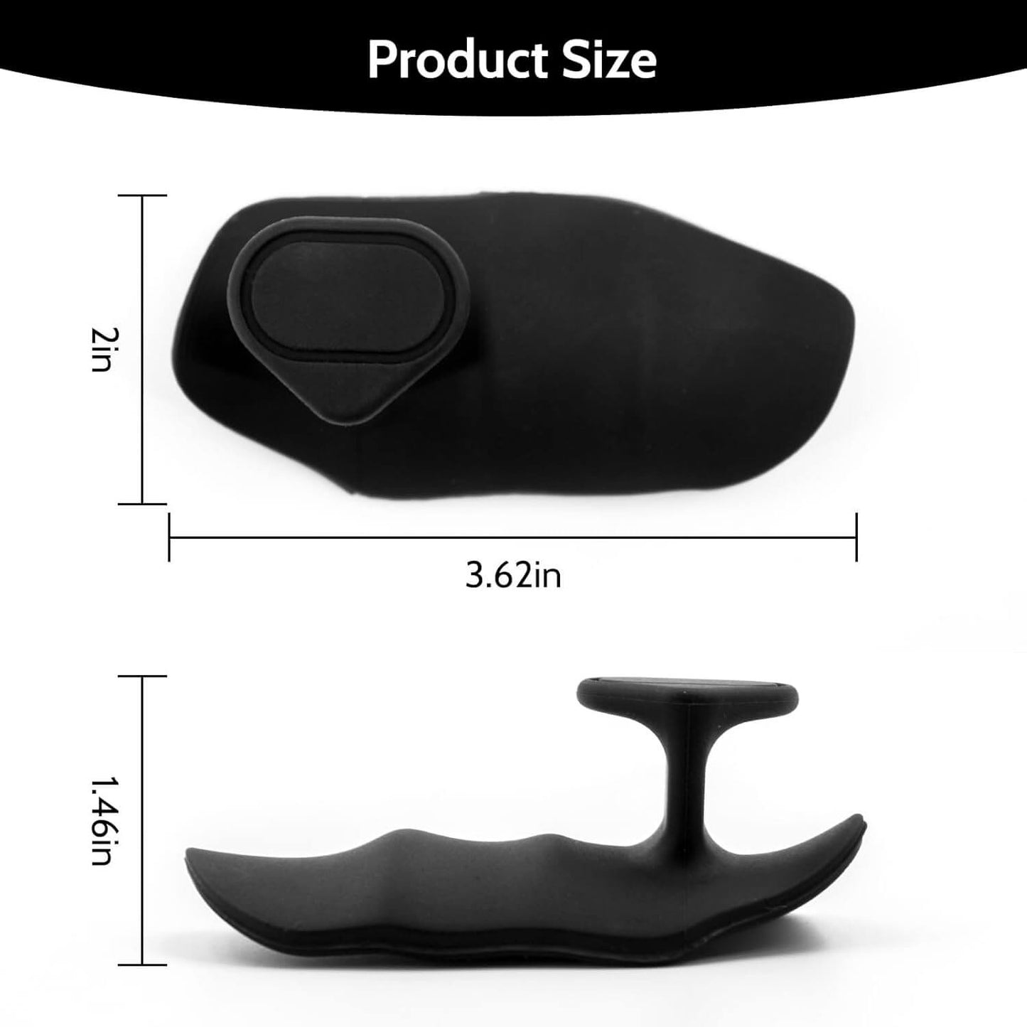 Herbionyx GripForce Training Pads product size diagram showing dimensions of 2in x 3.62in x 1.46in.