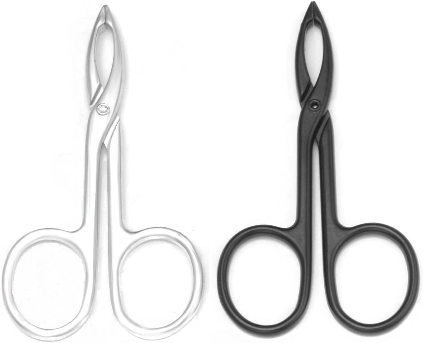 Herbionyx Precision Tweezer & Scissor Set featuring silver and black eyebrow scissors for detailed grooming.