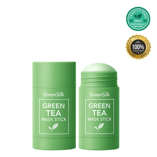 GreenSilk Green Tea Facial Mask Stick for deep-cleaning and oil balance, cruelty-free and 100% organic.