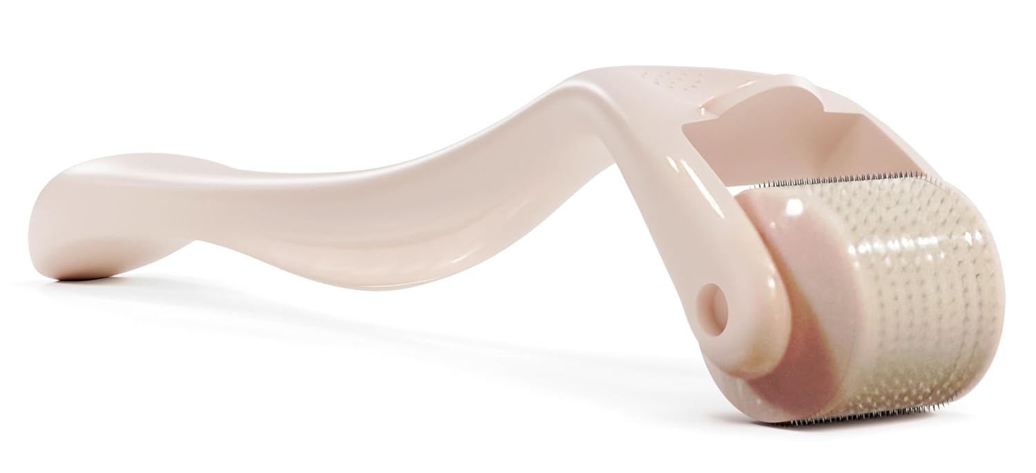 Herbionyx Microneedle Derma Roller with titanium microneedles for skin rejuvenation and improved texture.