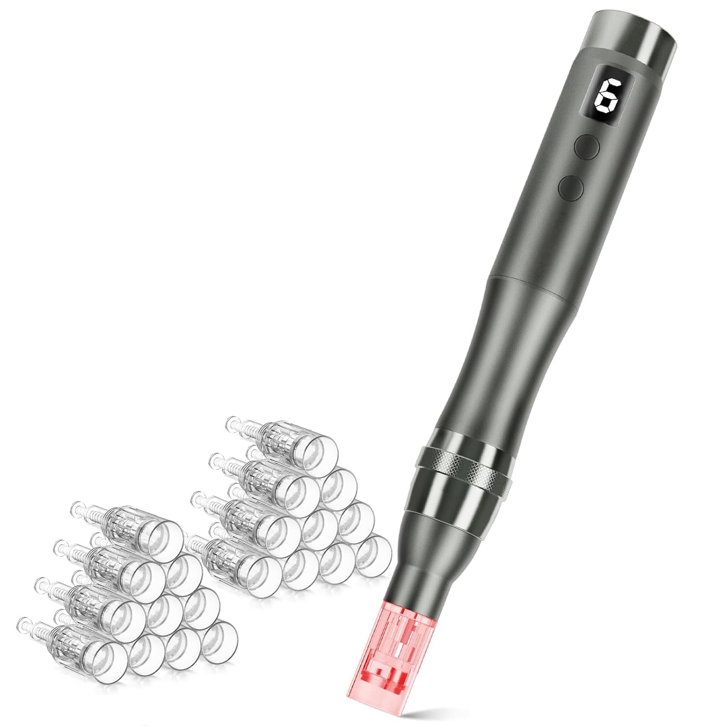 Herbionyx Microneedle Derma Roller 0.25mm with needle cartridges for skin rejuvenation
