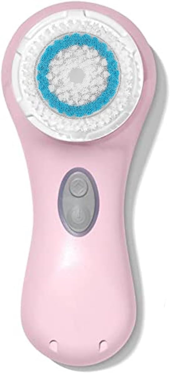 Herbionyx Sonic Facial Cleansing Brush in pink design with ultra-soft nylon bristles for skin cleansing and exfoliation.