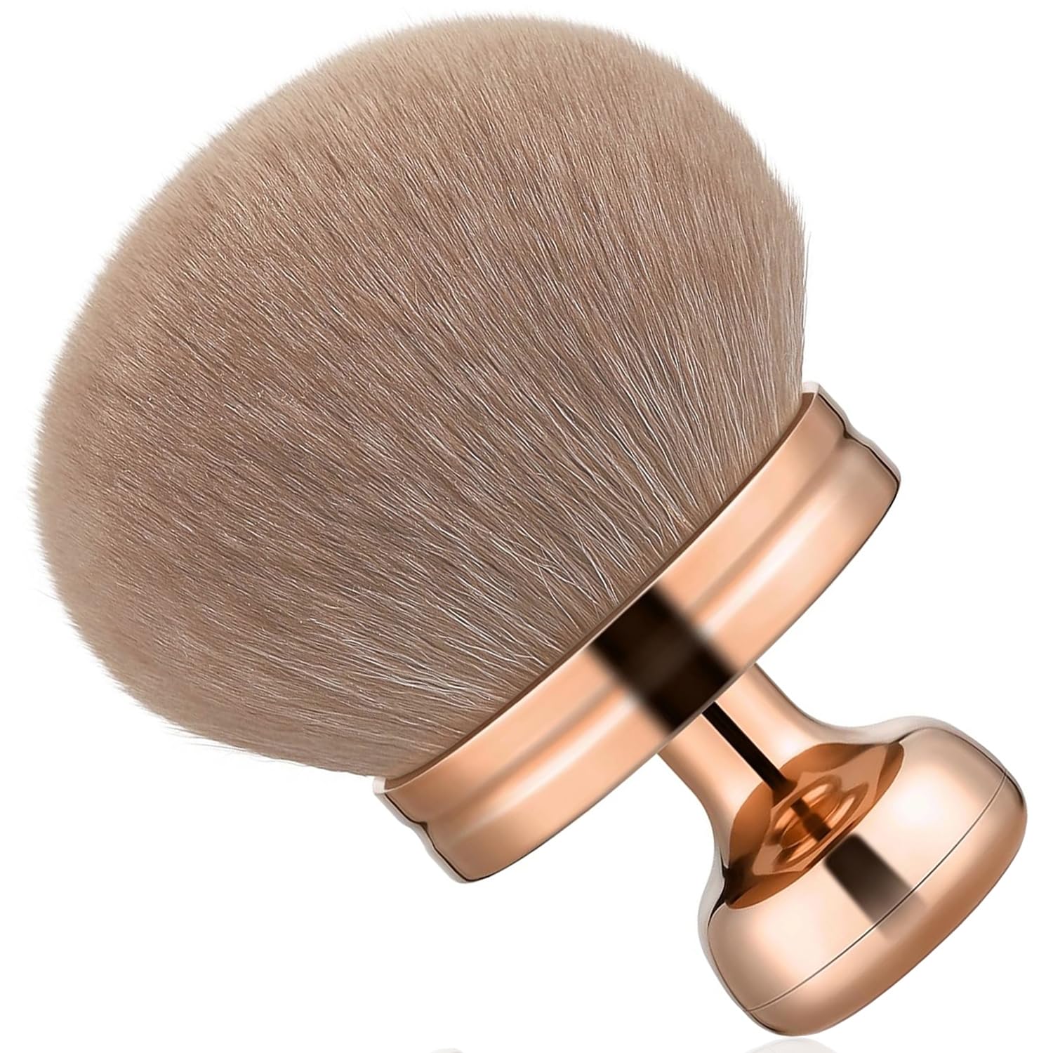 Herbionyx Wide-Head Foundation & Bronzer Brush featuring ultra-soft bristles and a stylish metallic handle.