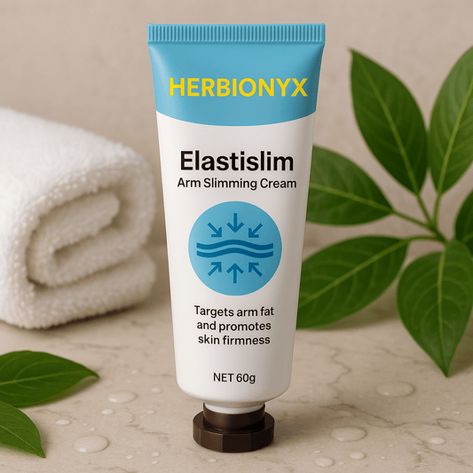 Herbionyx Elastislim Arm Slimming Cream for targeting arm fat and enhancing skin firmness with natural ingredients.